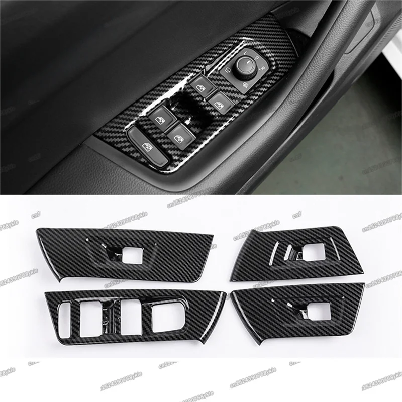 Панель переключателя стеклоподъемника автомобиля из углеродного волокна для