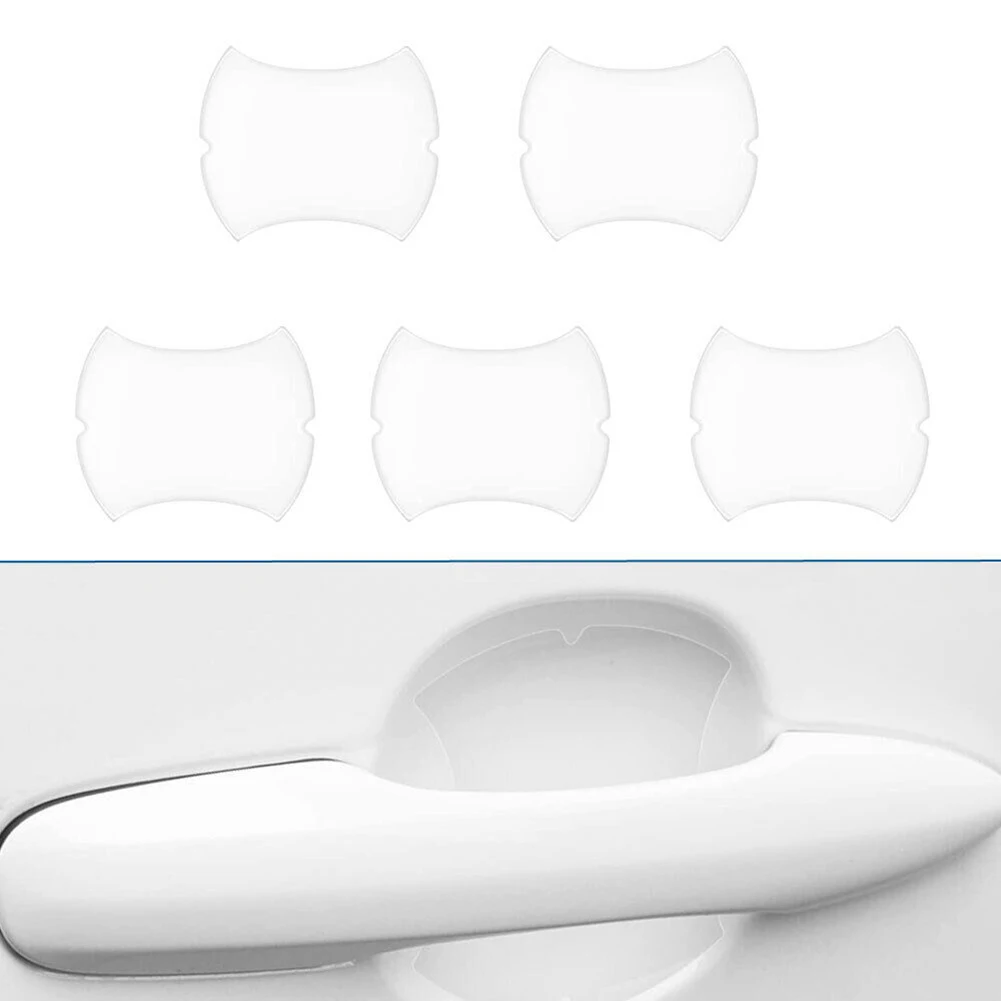 

5 шт. невидимая пленка на дверную ручку автомобиля, защитные царапины, защитные аксессуары, прозрачные белые ТПУ наклейки против царапин