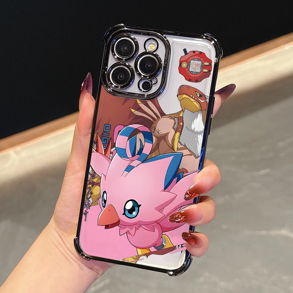 Чехол для телефона Digimon Angemon Gabumon Xiaomi Mi 15 14 13 Ultra Poco X7 X6 X5 X3 F5 F4 Pro 5G прозрачный мягкий