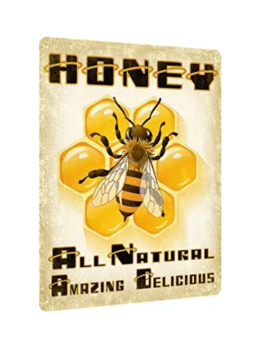 

Honey Bee Metal Sign for Health Store Vintage Style Retro Kitchen Wall Decor Metal Painting Metal Poster 2020 Drop Ship
