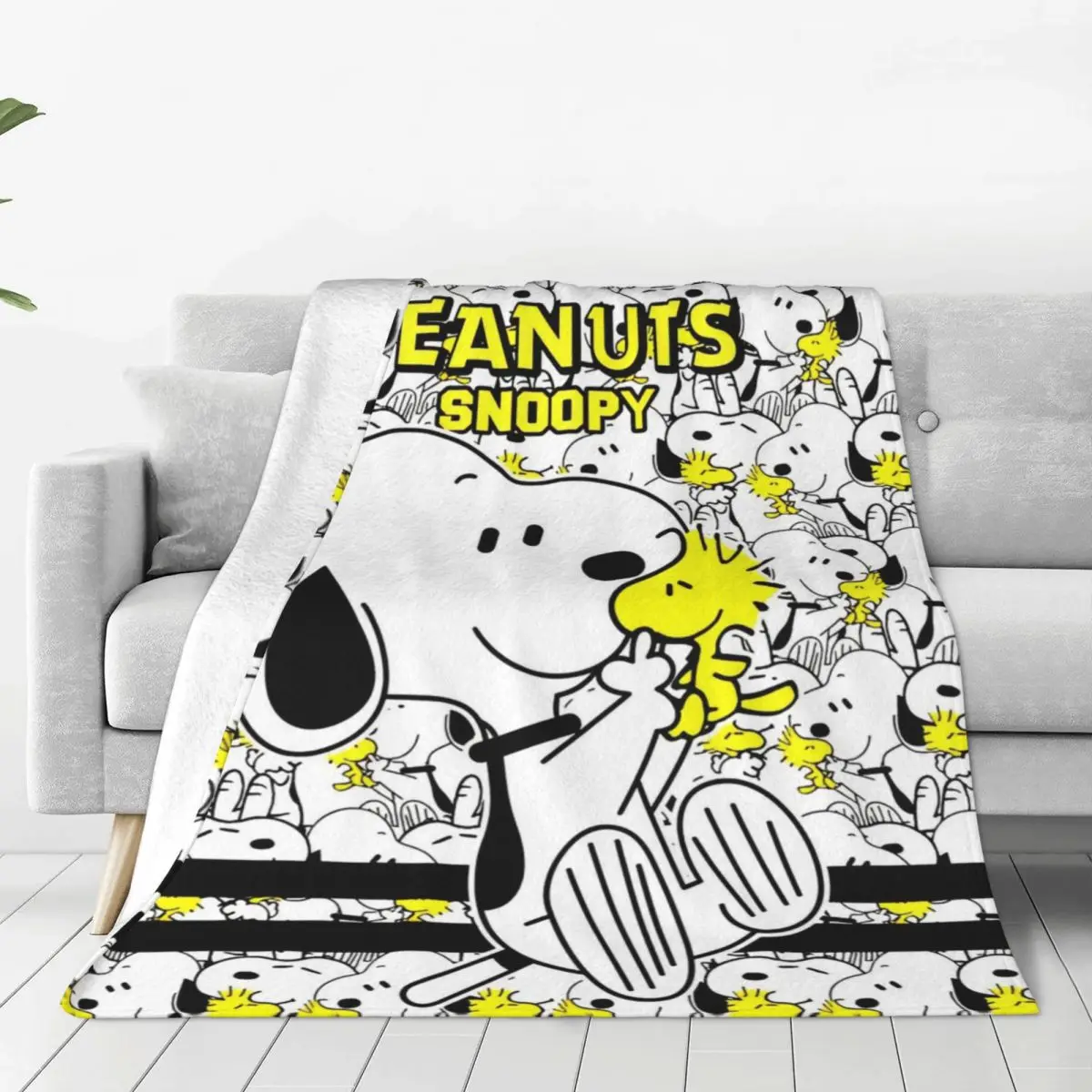 MINISO Фланелевые одеяла Snoopy Woodstock