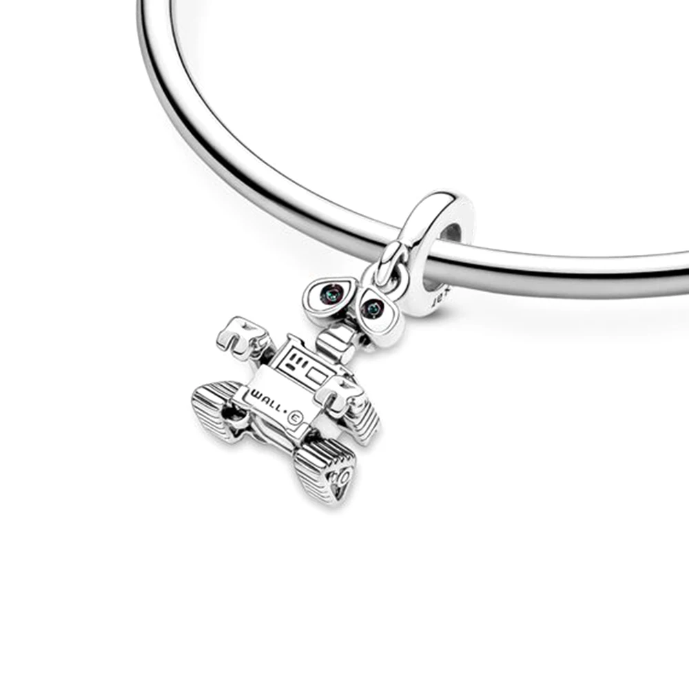 Pandora-Pendentif caméléon à changement de documents, Pixar Wall-E Dangle Charm, Fit for Fashion Jewelry, DIY Executive as Women's Bracelets Gifts