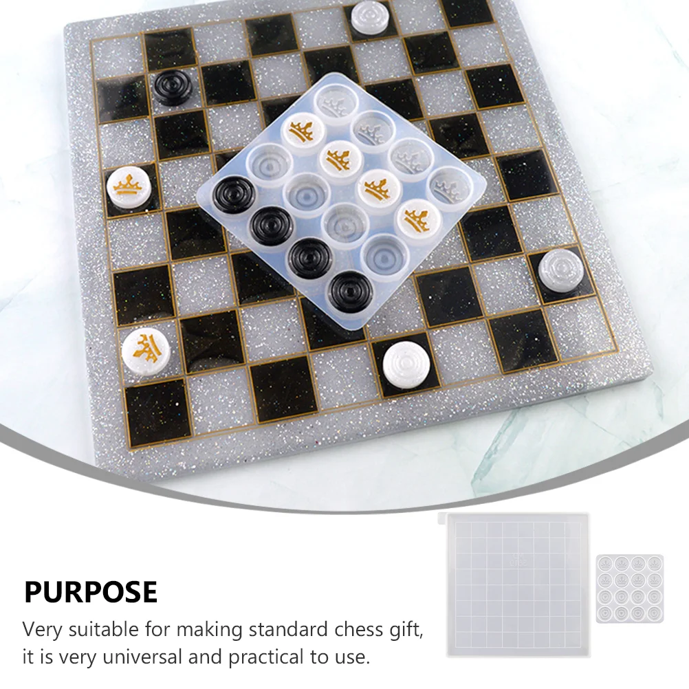 2 шт. шахматная силиконовая форма премиум-класса многоразовое литье украшение