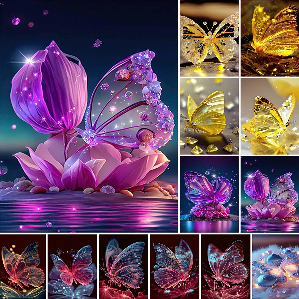 

Набор для алмазной вышивки «бабочка», с кристаллами