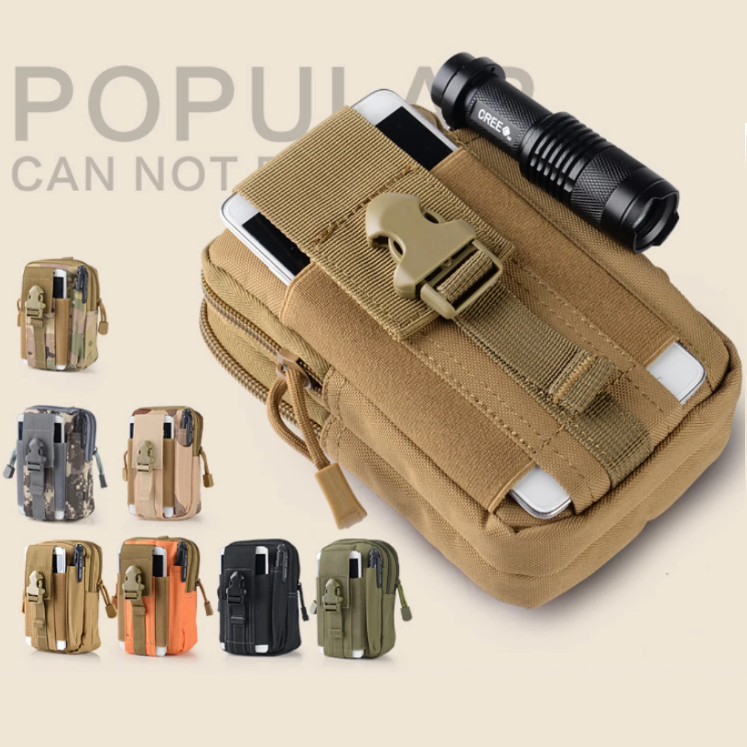 

Outdoor Men Waist Pack Bum Bag Pouch Waterproof Tactical Military Sport Hunting Belt Molle Nylon Mobile Phone Bags Travel Tools