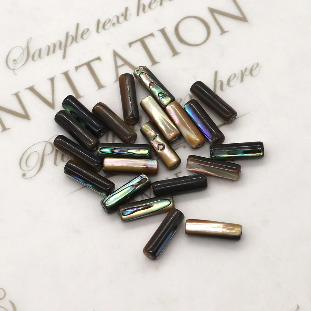 

Natural Abalone Shell Round Tube Loose Beads Charm DIY Necklace Earrings Fashion DIY Necklace Earrings Fine Bracelet Accessories