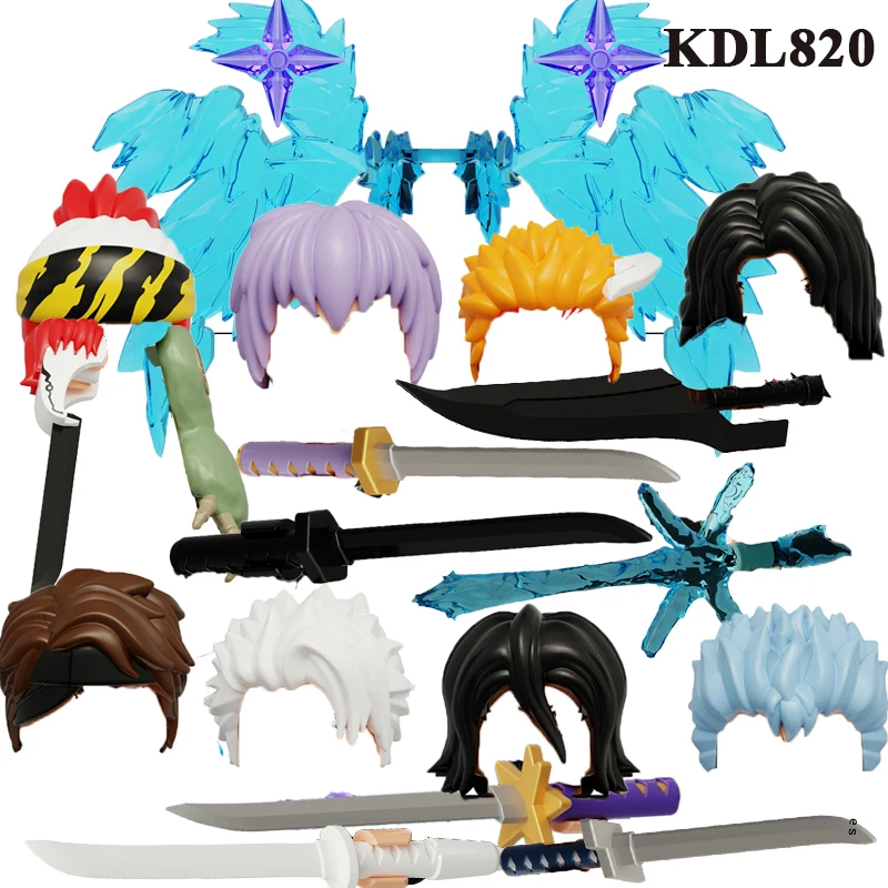 

KDL820 Hot Sale Japan Cartoon Anime Kurasaki lchigo Abarai Renji Mini Building Block Figures Children's Educational Toys