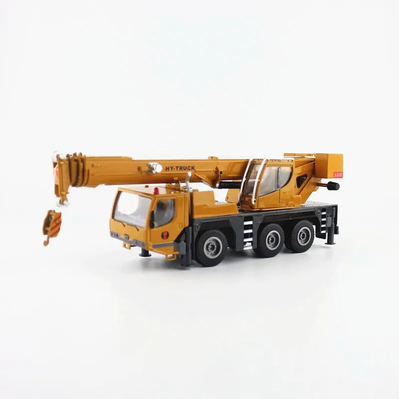 Diecast Toy Vehicle Model 1:50 Scale Heavy Truck Mounted Crane Engineering Car Educational Collection Gift For Kid
