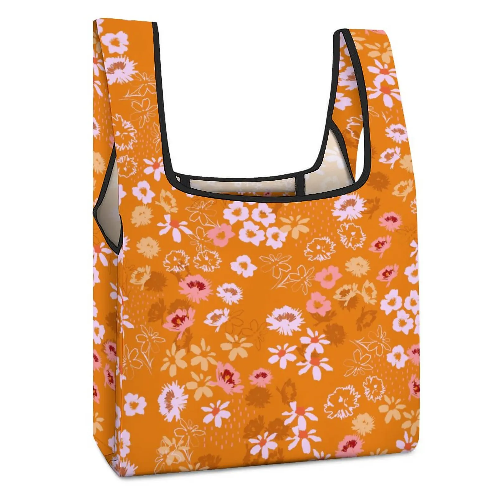 Customized Printed Foldable Shopping Bag Supermarket Foldable Food Bag Grocery Bag Clothing Shoes Packaging Bag for Products