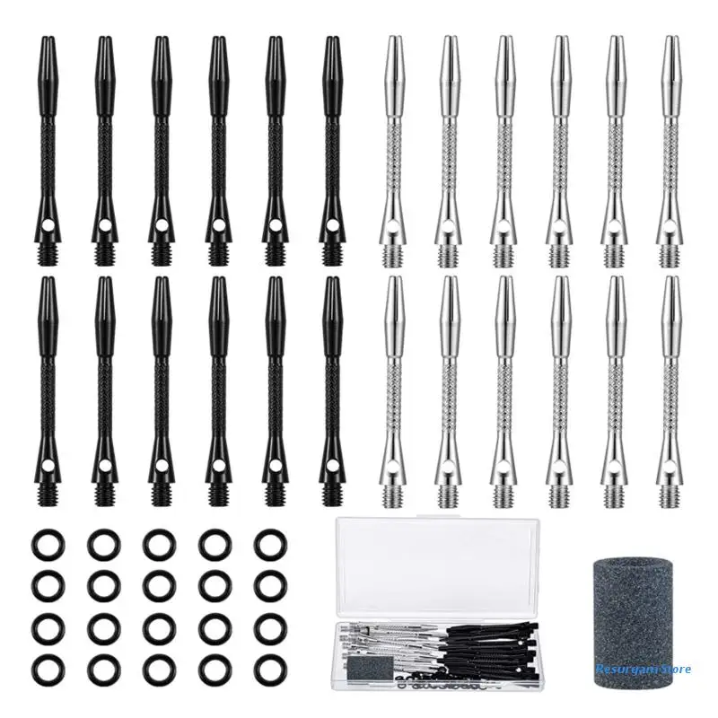 

Aluminum Alloy Darts Shafts 45mm Aluminum Stem Shafts 2 Colors Black+White 2BA Thread Dart Replacement Drop Shipping