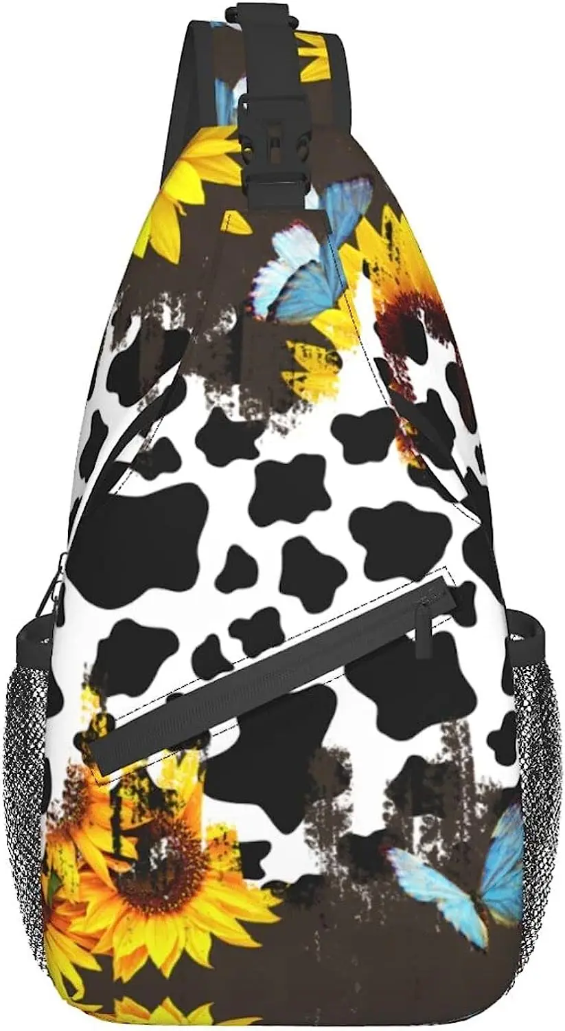 

Sugar Skull Unisex Chest Bags Crossbody Sling Backpack Travel Hiking Daypack for Women Men Shoulder Bag for Casual Sport