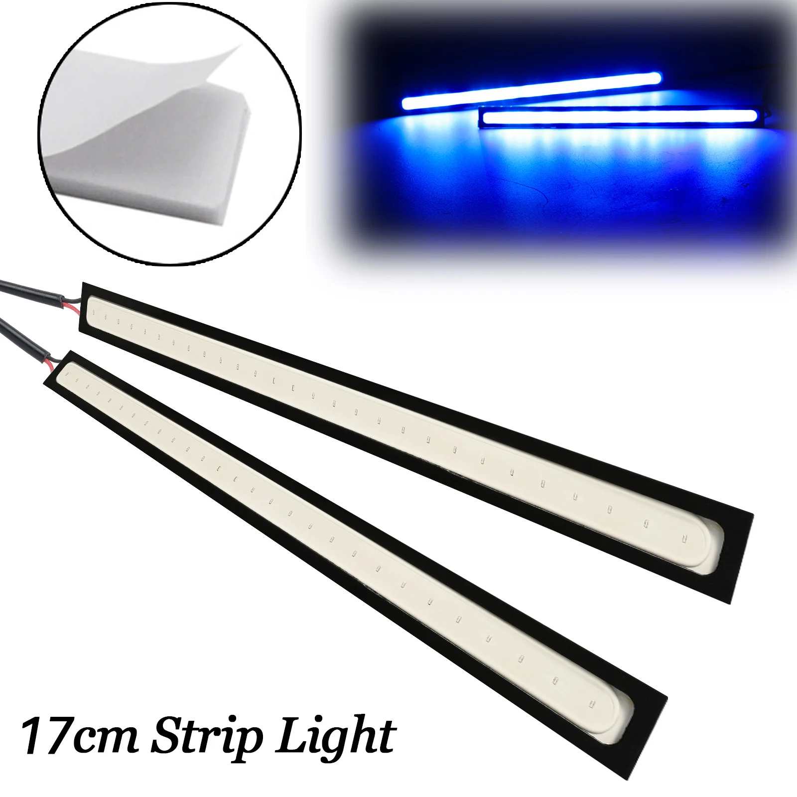 

Светодиодные противотуманные фары для вождения, внутренние светильники для ног, декоративные дневные ходовые огни, DRL, гибкая лента COB, светодиодная лампа, синяя 12 В, автомобильная часть