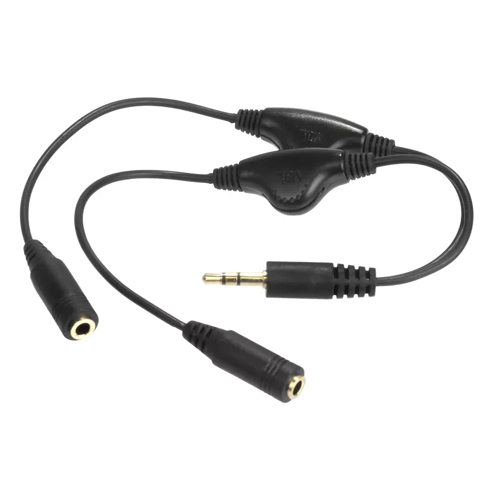 

Male To Female/Male Gold Plated 3.5mm Audio Headphone Cable Headphone Splitter W/ Volume Control For Computer Smartphones Tablet