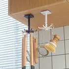 Вращающийся крючок для кухни ванной комнаты гостиной без необходимости пробивания отверстий многофункциональный клей-крючок
