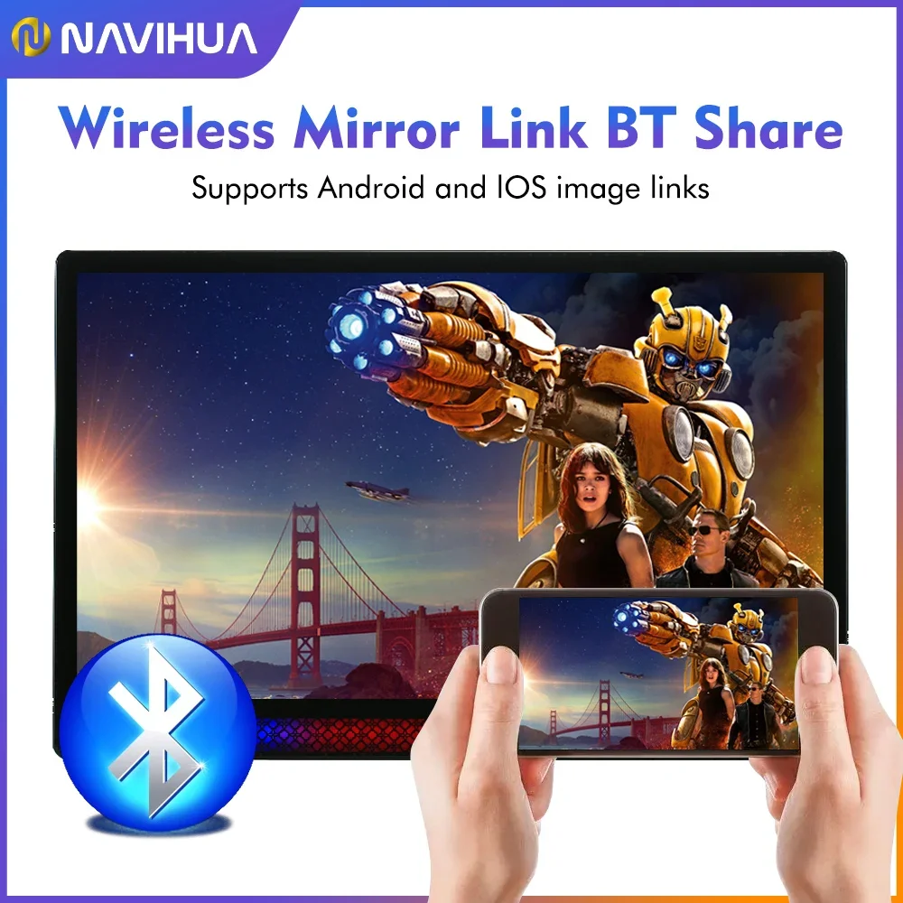 Монитор Navihua для подголовника автомобиля сенсорный экран IPS Android 11