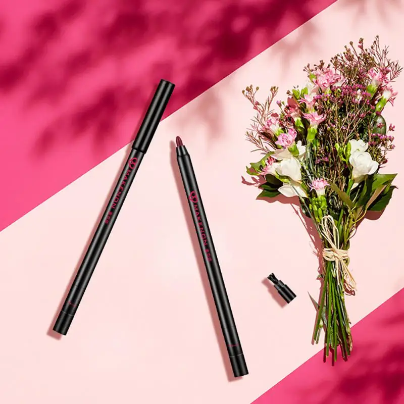 

Lip Liner Waterproof Pencil Lipstick Pen Matte Lip Liner Long Lasting Makeup Pens Easy To Wear Non-stick Cup Cosmetic Makeup