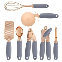 7 piece kitchen tool set stainless steel garlic presser spoon peeler cheese grater kitchen accessories