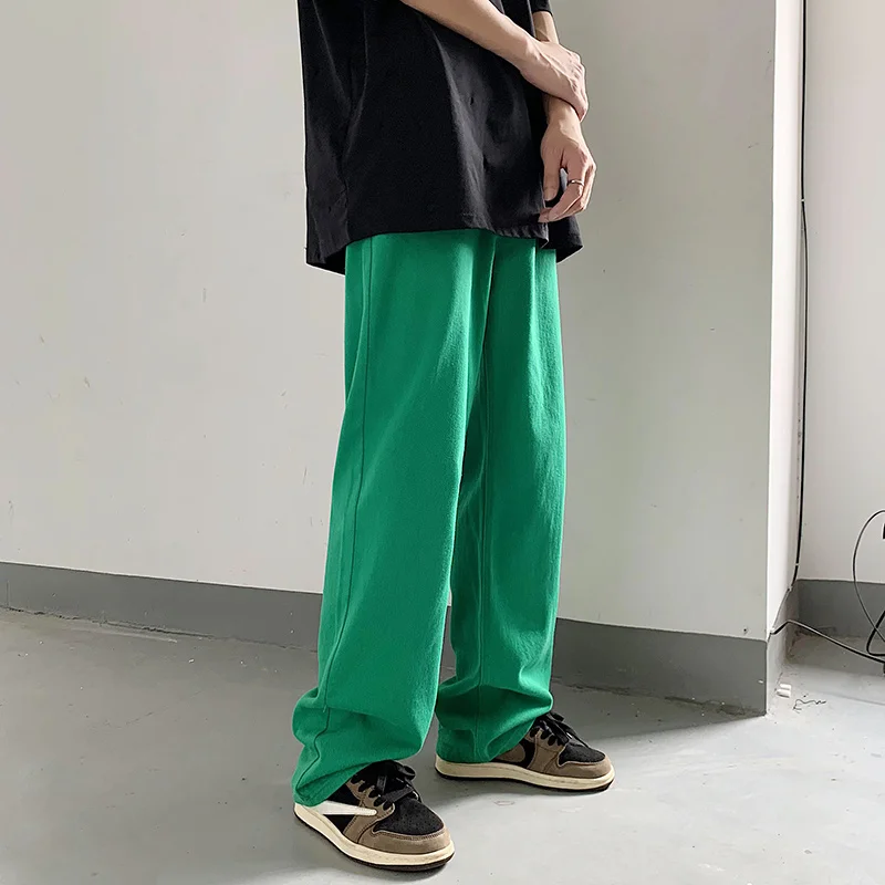 2022 Summer Green Baggy Jeans Men Fashion Casual Straight Jeans Men Streetwear Hip Hop Loose Denim Pants Mens Trousers M-2XL