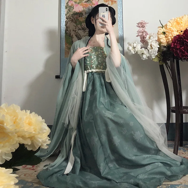 NT215 Hanfu Женская юбка Chebule в китайском стиле династии Тан Юбка длиной до груди