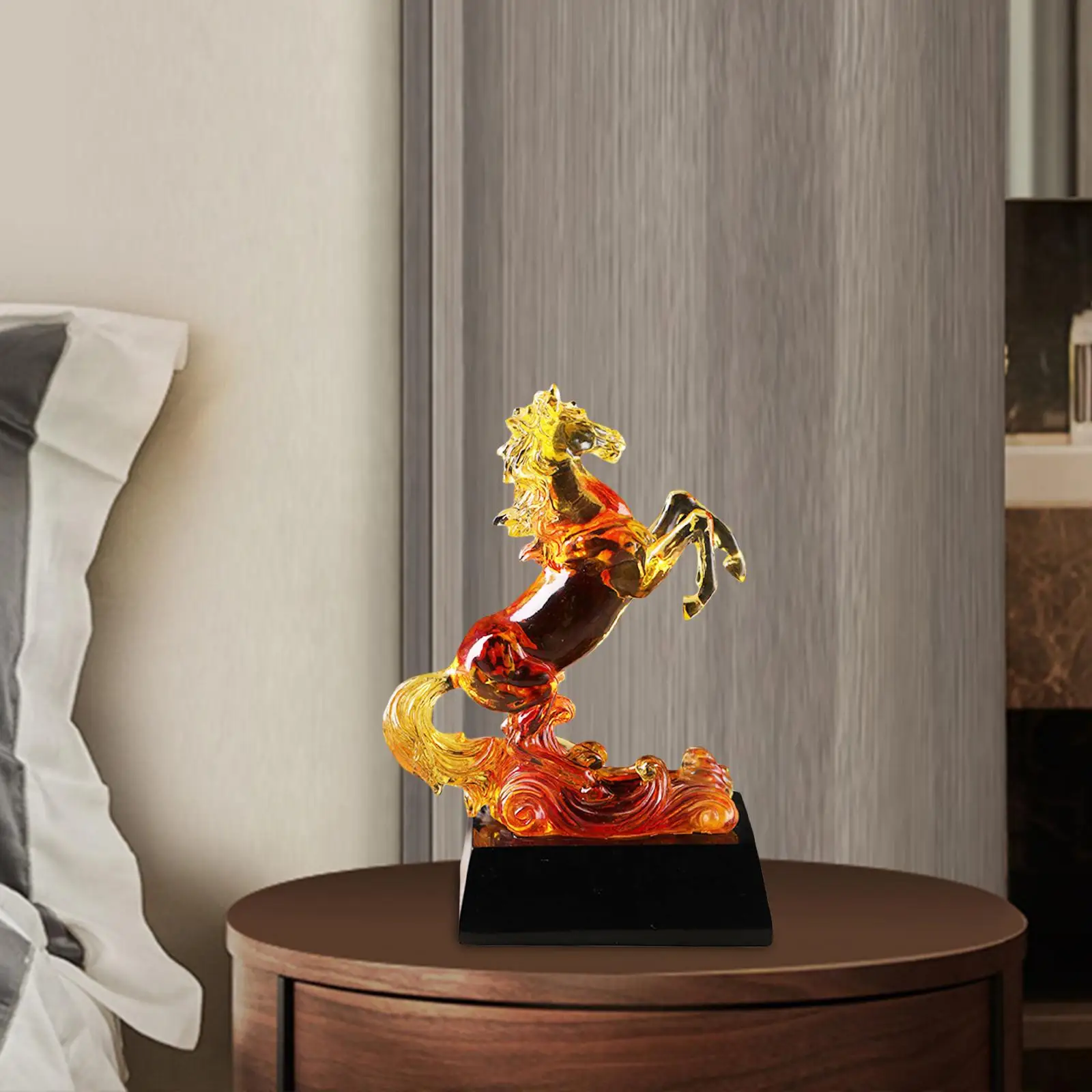 

European Horse Statue Figurine Fengshui Model Animal Sculpture Good Lucky for Desktop Home Decor