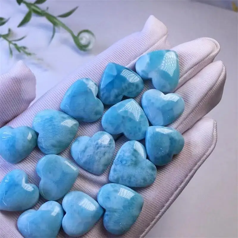 

3 шт. ларимар сердце кристаллы для украшений