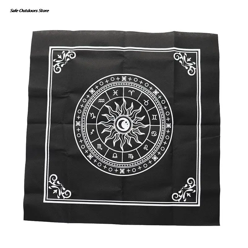 50*50 см скатерть Таро гадания коврик Волшебная пентаграмма РУНИЧЕСКАЯ СКАТЕРТЬ
