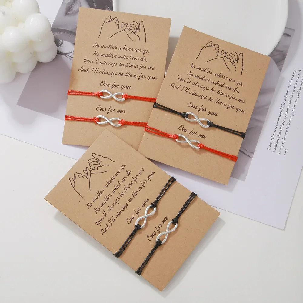 2 шт./компл. браслет-подвеска Бесконечность серебряного цвета бесконечный узел