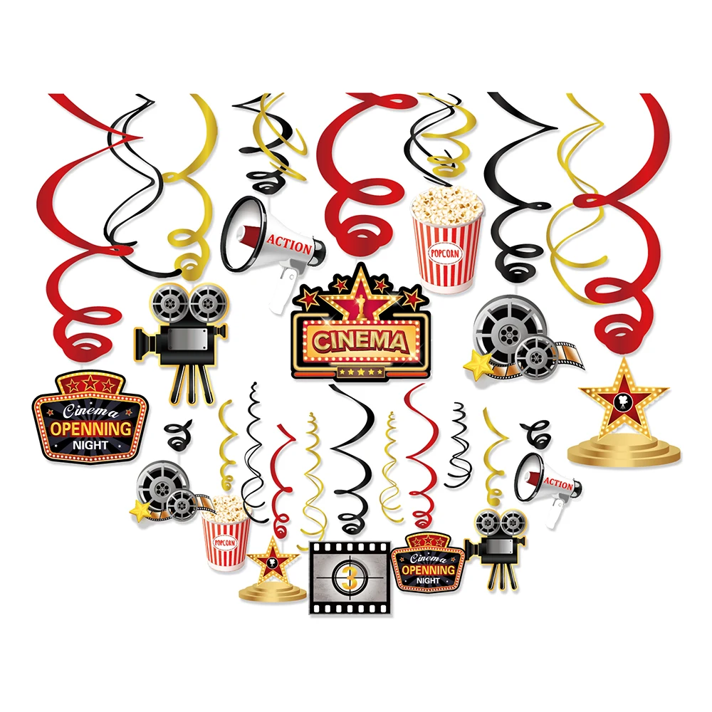 30 шт. кинотеатр Голливуд кино Расслабление время вечевечерние НКА ПВХ DIY фоны