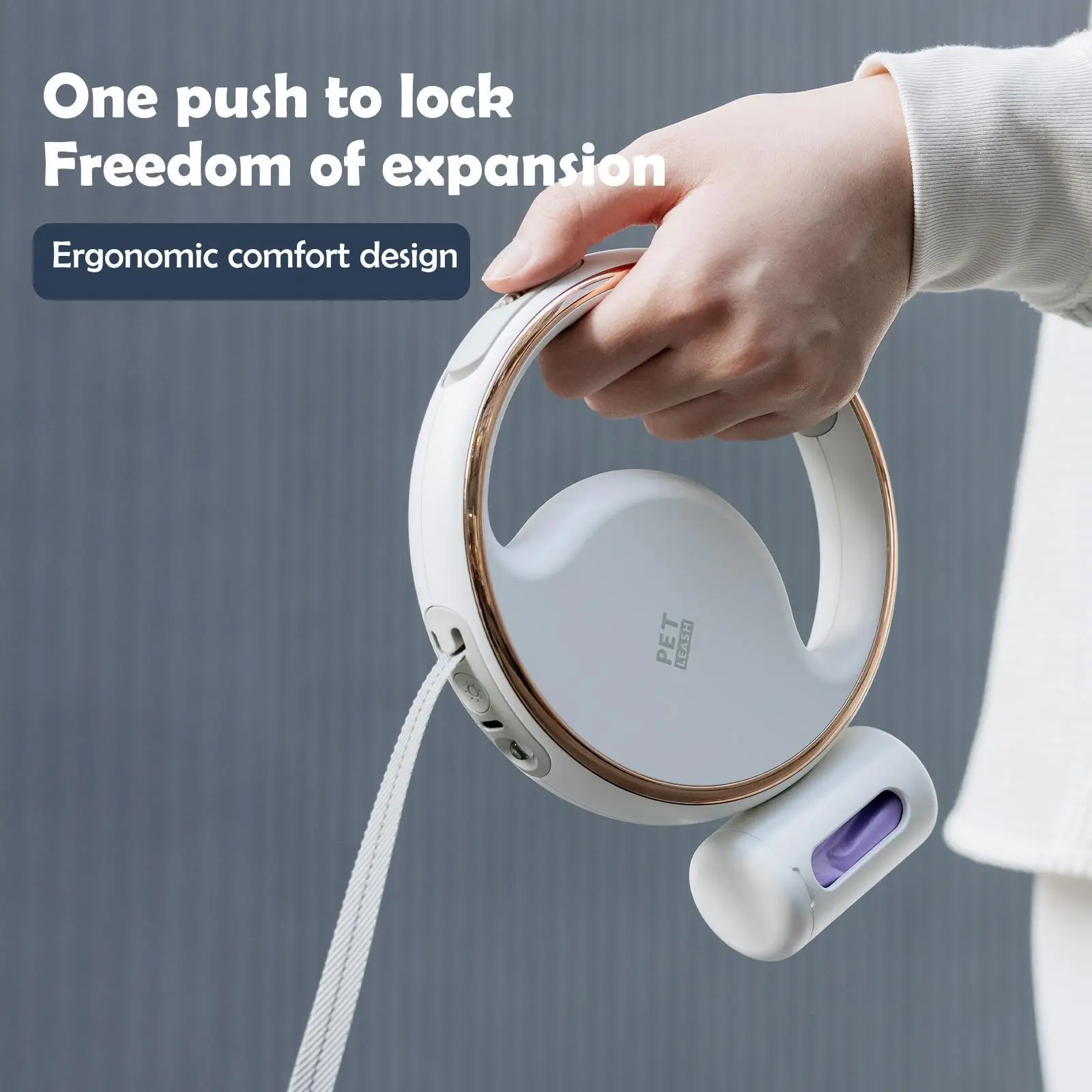 

Retractable Dog Leash Portable Dog Leash Nylon Rope With Non-slip With Dog Handle Leash Led Dog Pet Training Leash Light E5i7