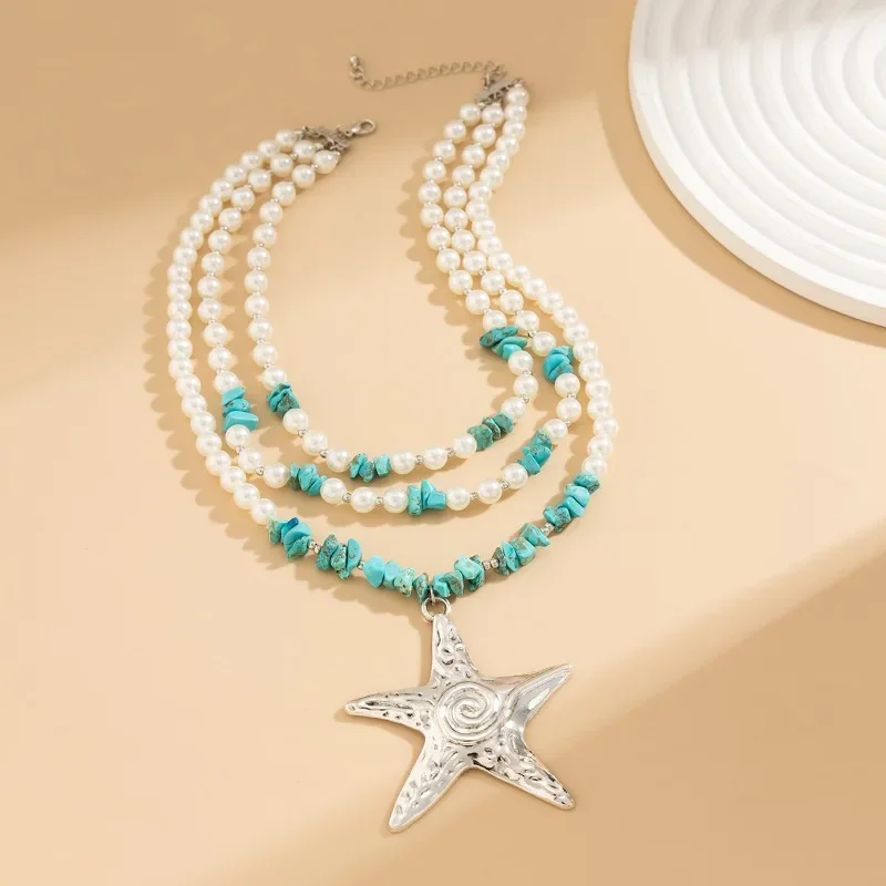 Ожерелье Draweye с морскими звездами для женщин винтажное американское Ретро