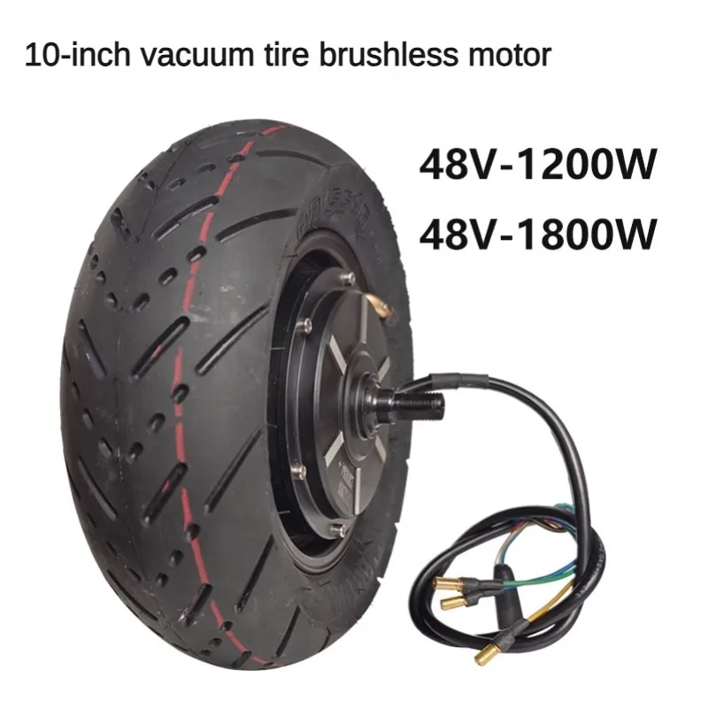

10 inch 90/55 6 vacuum tire motor with widened tires 48V/1200W 1800W for electric scooters, electric vehicle accessories