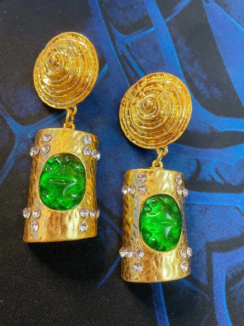 

Женские серьги-клипсы со стеклом из циркония, дизайнерские готические серьги, 3257