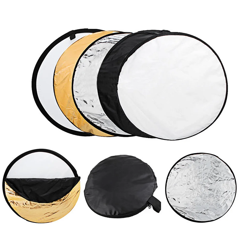 

5 in 1 60cm Reflector Photography Collapsible Light Reflector Spotlight Reflector for Photography Flash