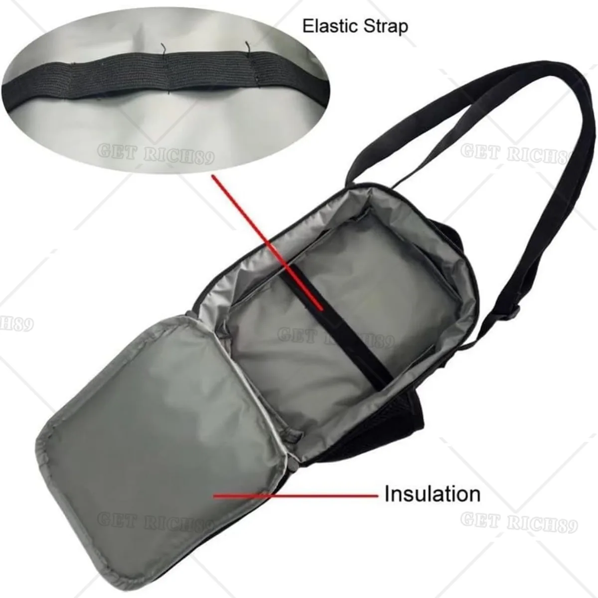 Изолированный Ланч-бокс с принтом волка для мальчиков и девочек многоразовый