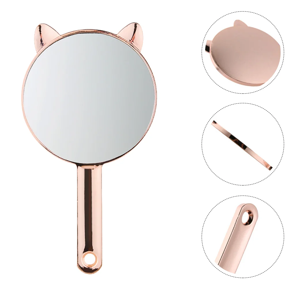 

Creative Ear Design Handle Makeup Mirror Cosmetic Mirror Portable Mirror