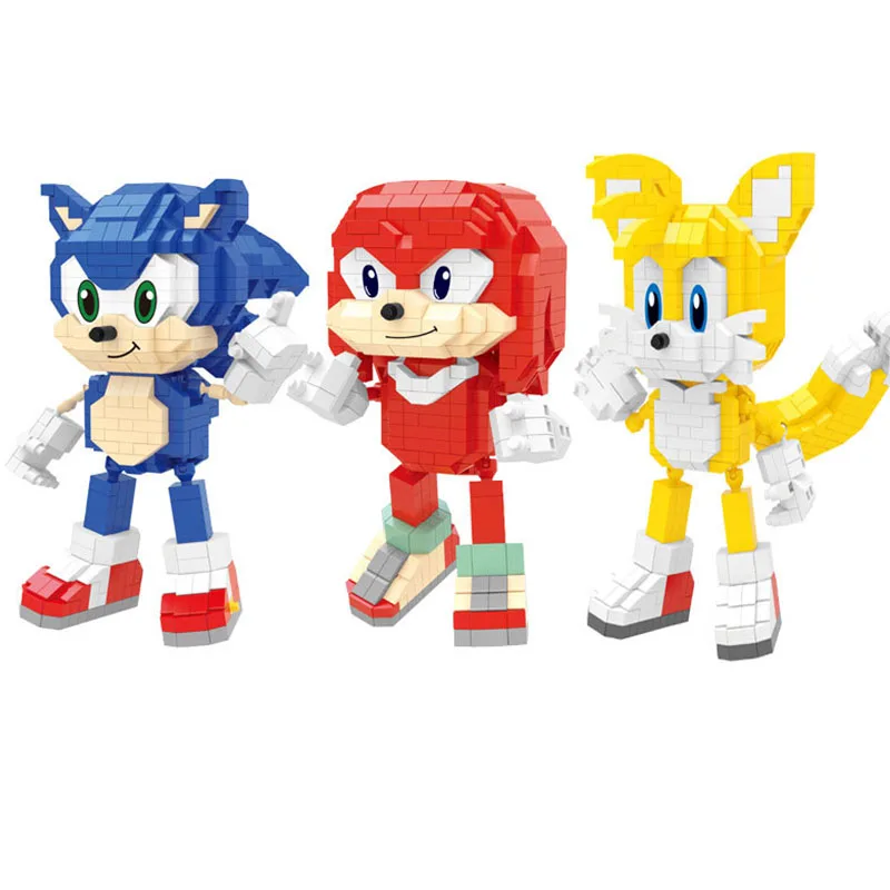 Cartoon Anime Sonic Blocks Assemble Educational Toy Kids Toy