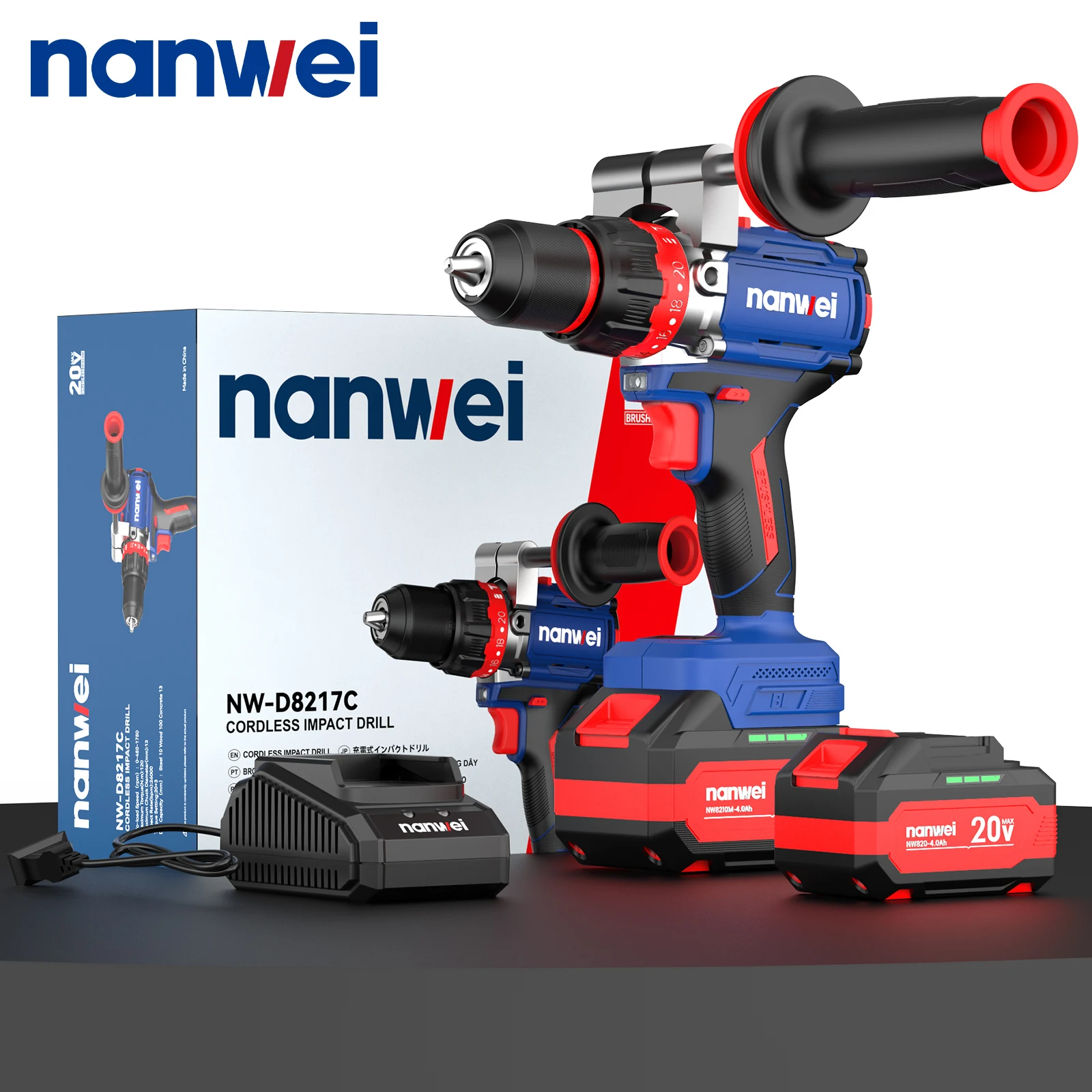 

NANWEI Профессиональная бесщеточная отвертка 20В 120 Нм