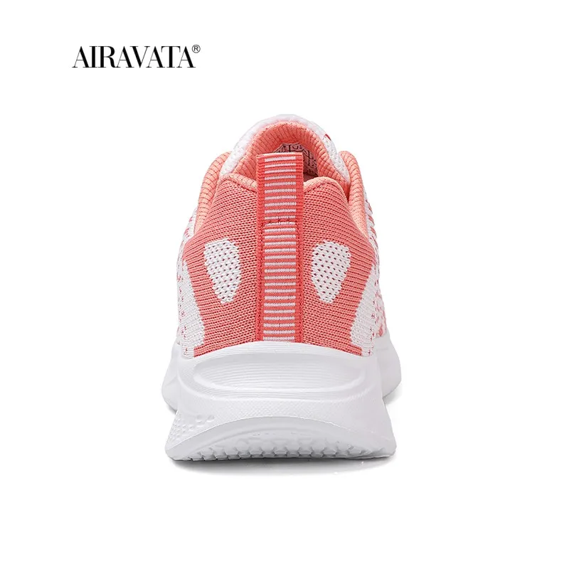 AIRAVATA Women Shoes Autumn Flats Gingham Sneakers Women Zapatillas De Mujer Outdoor Breathable Walking Ladies Shoes Candy Color