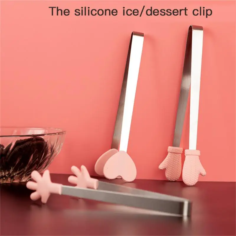 

Tea Bags Holder Silicone Clip Kitchen Tweezers Kitchen Cooking Salad Bread Serving Tong Silicone Non-slip Meat Food Clip