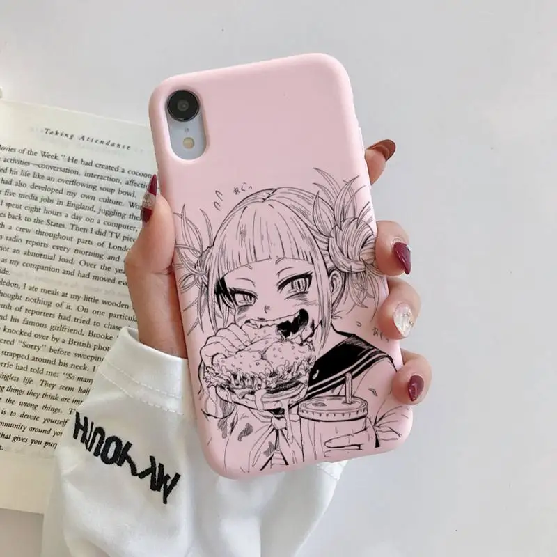 

Anime Himiko Toga Black and White Phone Case Soft Solid Color for iPhone 11 12 13 mini pro XS MAX 8 7 6 6S Plus X XR