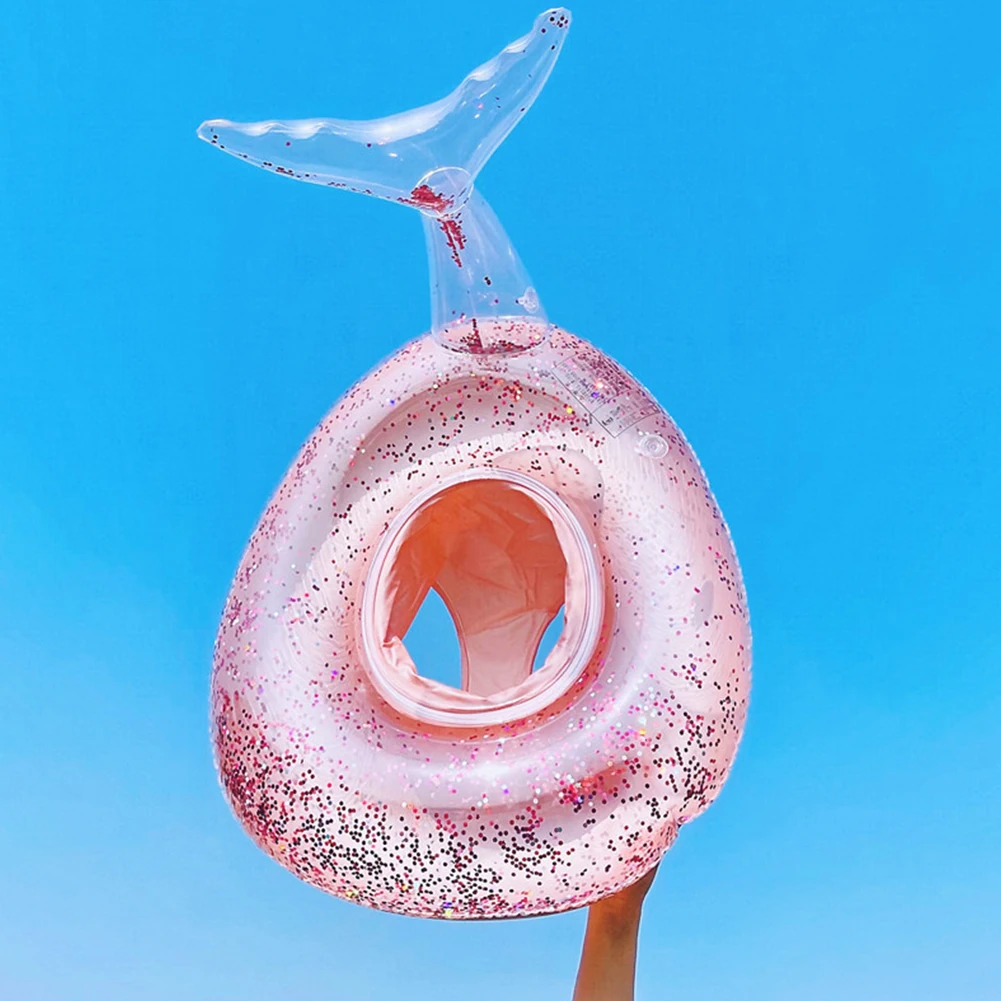 

Children's Inflatable Mermaid Swimming Seat Sequined Floating Ring Baby Seat Swim Circle Summer Pool Party Toy for Water Toys