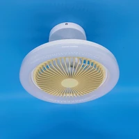 summer mini invisible ceiling fan with lighting 30w led multi function fan light e27 holder lamp for bedroom study room kitchen
