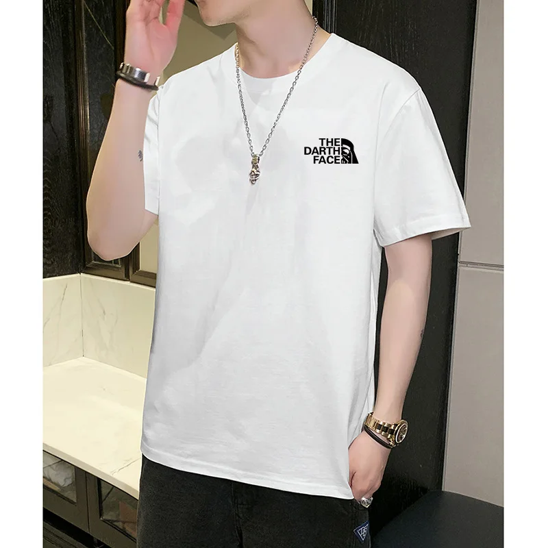 

2022 Men Summer New Crew Neck Casual T Shirt Collar Couple Fashion Movement t-shirts Short Sleeve Undershirt Slim Fit Tops