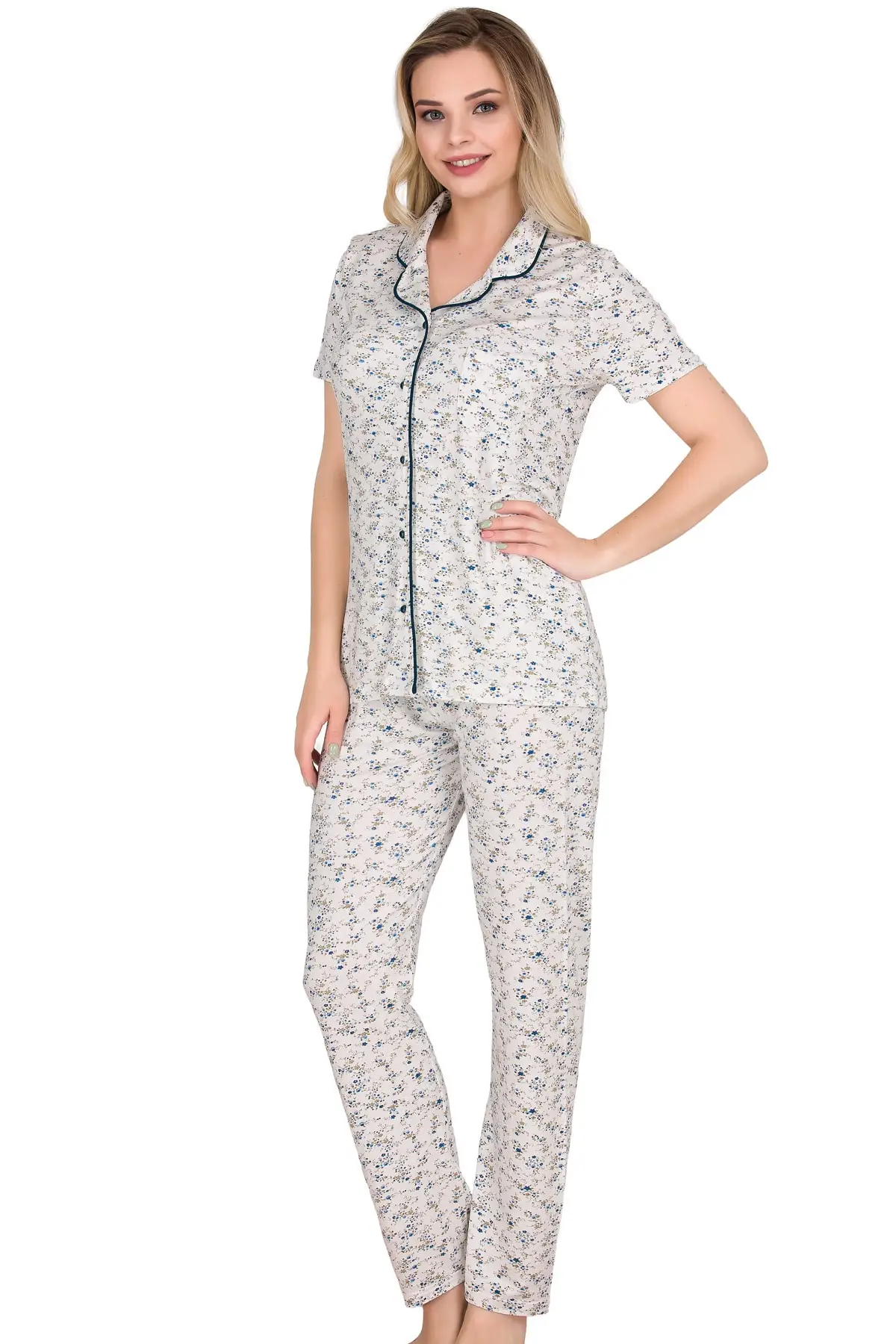 

Women's Pajamas Sensu Short Sleeve Buttoned Sleep Lounge Pajamas Nightwear Nightwear Nightwear Casual Home Clothing