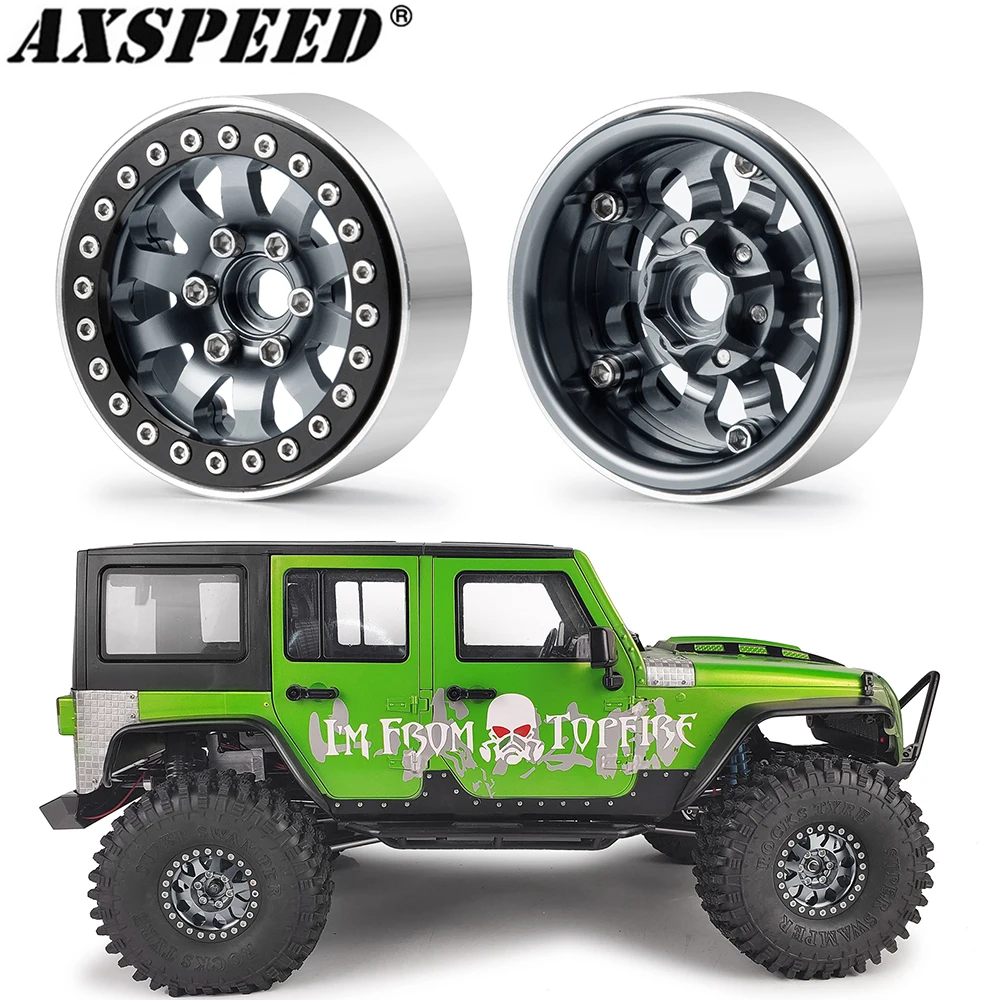 AXSPEED 1.9 Металлический обод ступицы колеса с бисером для 1/10 RC гусеничного