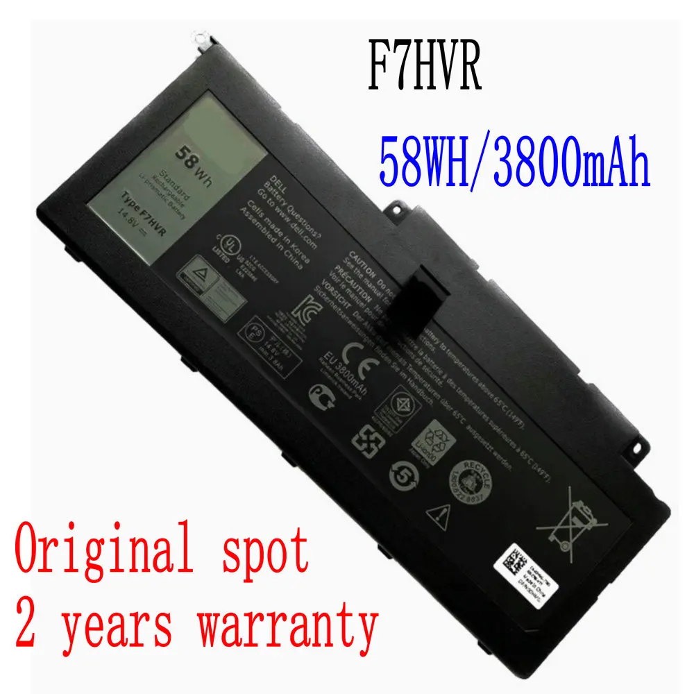 

Оригинальный аккумулятор 14,8 в 58 Вт/ч F7HVR G4YJM 062VNH T2T3J для ноутбука Dell Inspiron 17 7000 7737 7746 14 15 15r 5545 7537 14-7437