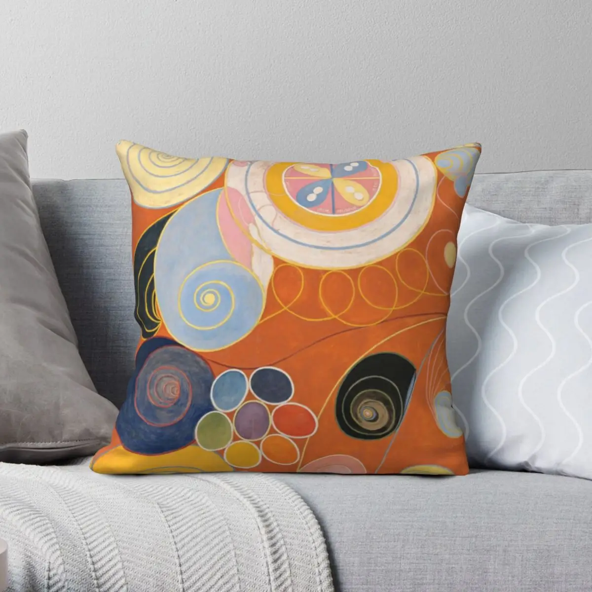 Hilma Af Klint чехол для подушки из полиэстера и льна с бархатным узором на молнии