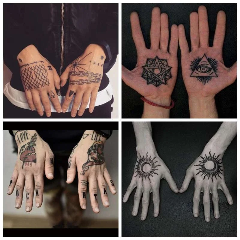 Магазин Luna ретро Солнце Луна геометрическая звезда временная татуировка