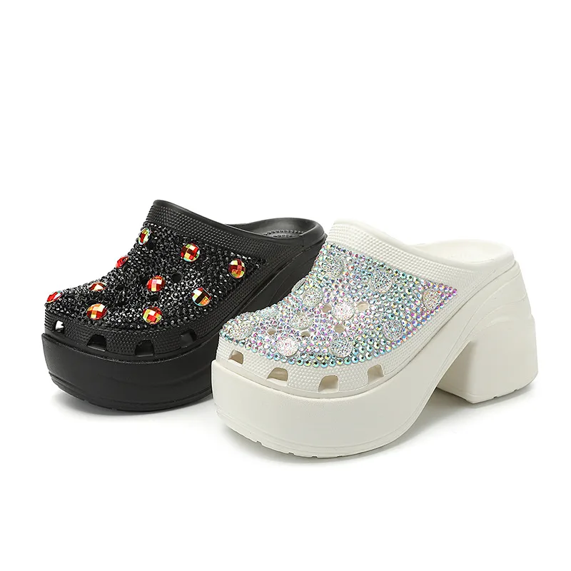 Женская обувь ручной работы инкрустированная бриллиантами летние сандалии на