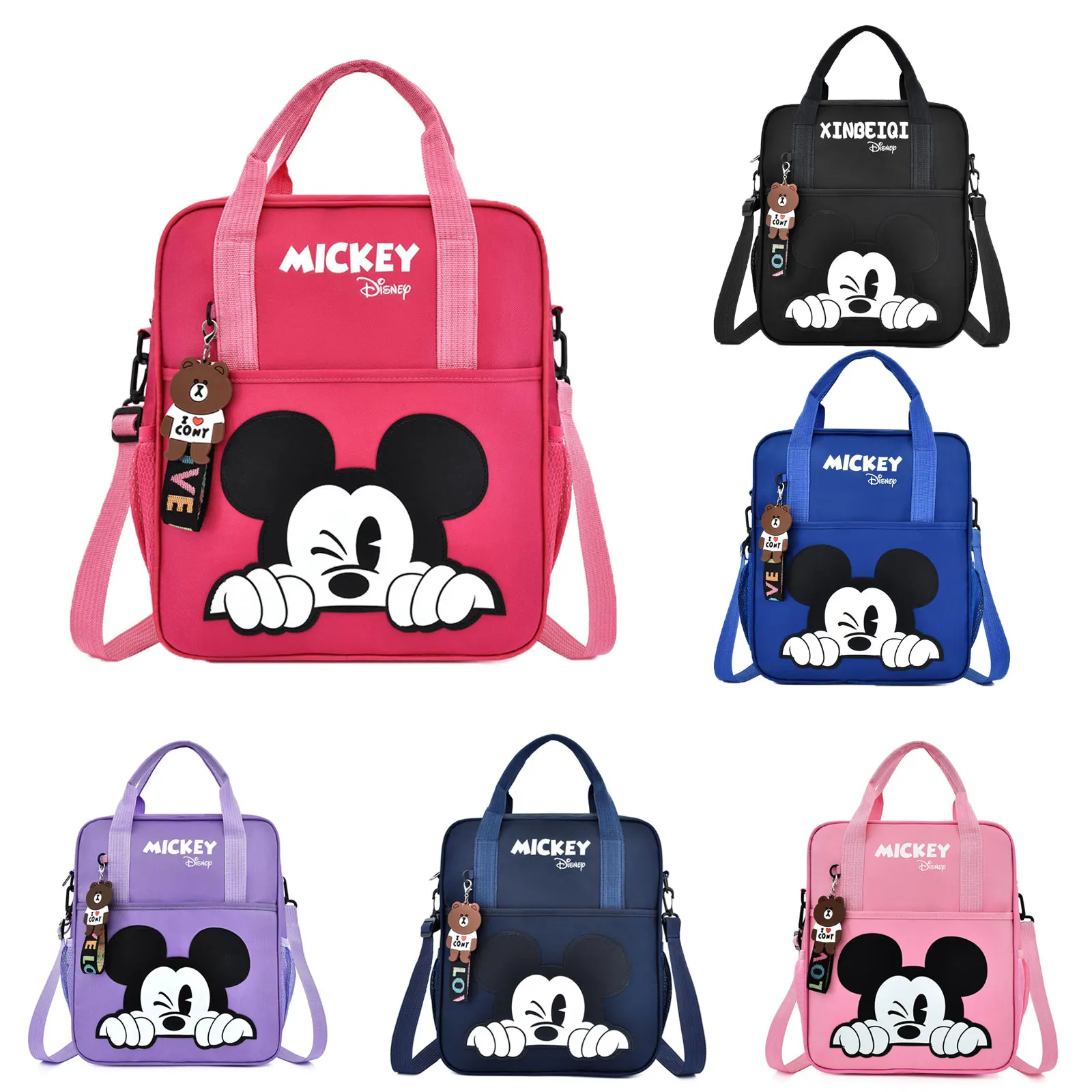 

2022 Disney School Bags Mickey Anime Backpacks For Children Tote Bags Remedial Lessons Handbag Computer Documents Shoulder Bags